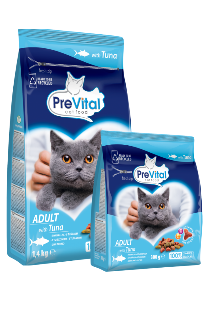פרוויטאל מזון יבש לחתולים מבוגרים עם טונה | PreVital