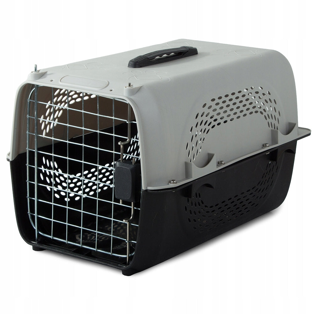 כלוב נשיאה גדול עם דלת ברזל לחתולים וכלבים